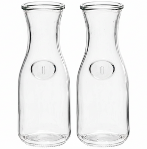 Cookinglife Karaf / Waterkaraf / Schenkkan - 1 Liter - 2 Stuks
