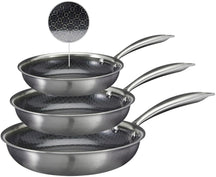 Cookinglife Koekenpannenset HexaCook - Hybride Pan 3-delig ø 20, 24 & 28cm - NON STICK - geschikt voor alle warmtebronnen - keramische anti-aanbaklaag