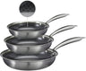 Cookinglife Koekenpannenset HexaCook - Hybride Pan 3-delig ø 20, 24 & 28cm - NON STICK - geschikt voor alle warmtebronnen - keramische anti-aanbaklaag