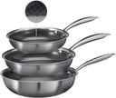 Cookinglife Pannenset HexaCook - Hybride Pan 3-delig - Koekenpan ø 24 & 28 cm + Wokpan ø 28 cm - NON STICK - geschikt voor alle warmtebronnen - keramische anti-aanbaklaag
