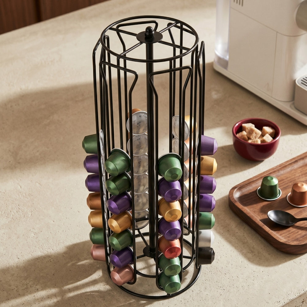 Cookinglife Koffiecuphouder Nespresso Zwart - Draaibaar - 60 Cups