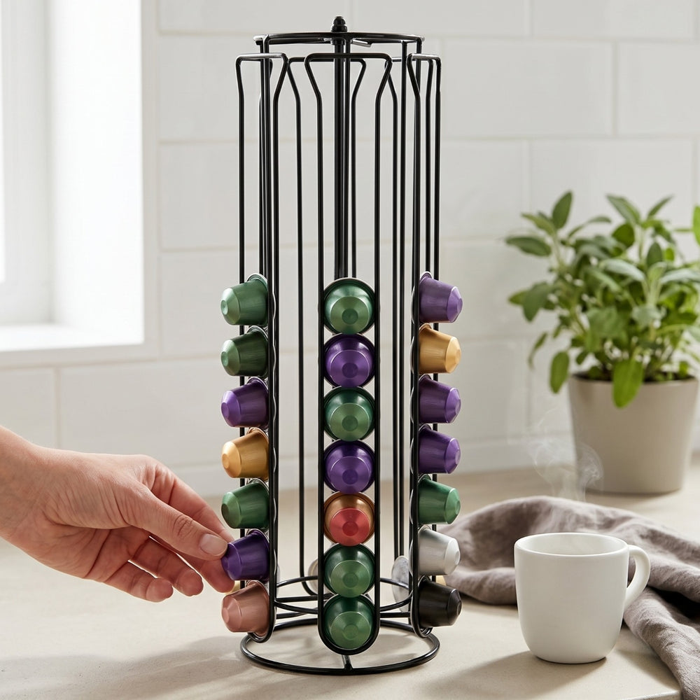 Cookinglife Koffiecuphouder Nespresso Zwart - Draaibaar - 60 Cups