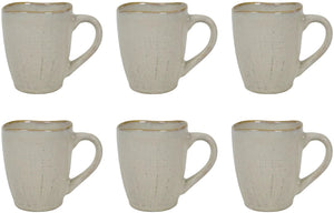 Cookinglife Koffiemokken Linen Beige 340 ml – 6 stuks