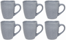 Cookinglife Koffiemokken Linen Grijs 340 ml – 6 stuks