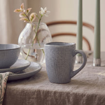 Cookinglife Koffiemokken Linen Grijs 340 ml – 6 stuks
