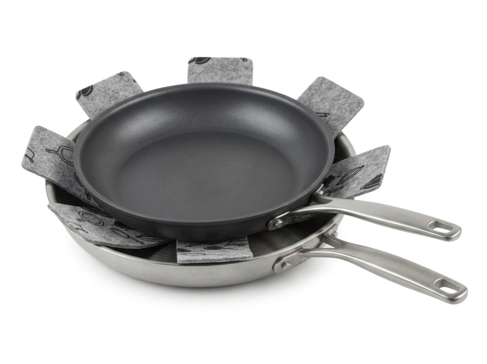 Cookinglife Pannenbeschermers Grijs ø 37.5 cm - 2 stuks