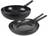 Cookinglife Pannenset Black Cera 3-delig - Wokpan ø 28 cm + Koekenpan ø 24 & 28 cm - geschikt voor alle warmtebronnen - keramische anti-aanbaklaag