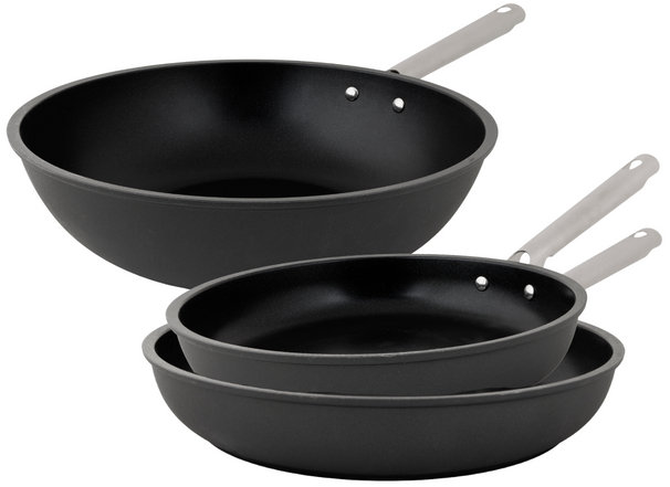 Cookinglife Pannenset ProForge 3-delig - Wokpan ø 28 cm + Koekenpan ø 24 & 28 cm - geschikt voor alle warmtebronnen - keramische anti-aanbaklaag