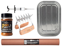 Cookinglife Pulled Pork Set BBQ-Kit 5-Delig - Fire & Flavour - Vleesklauwen, Injector & Rub