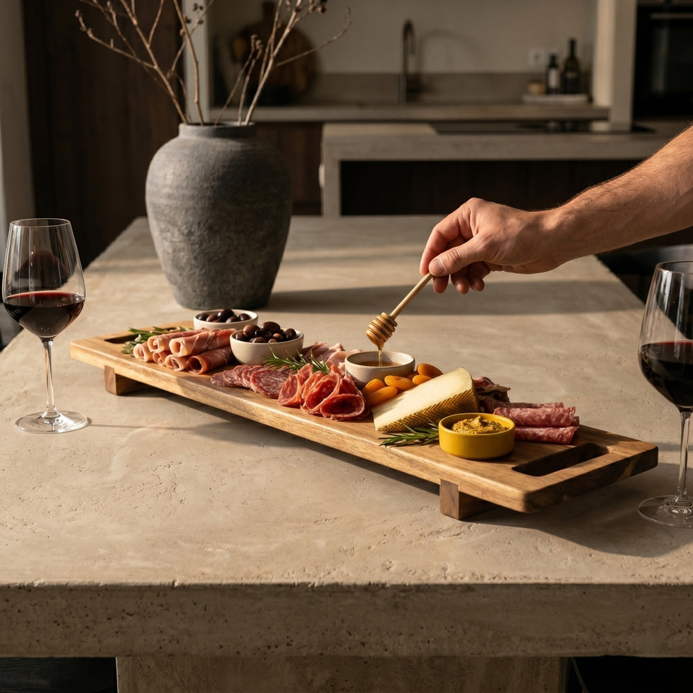 Cookinglife Serveerplank / Tapasplank - Acacia - 60 x 13 cm