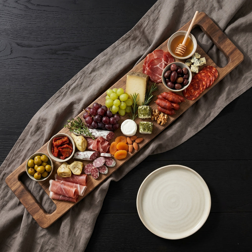 Cookinglife Serveerplank / Tapasplank - Acacia - 60 x 13 cm