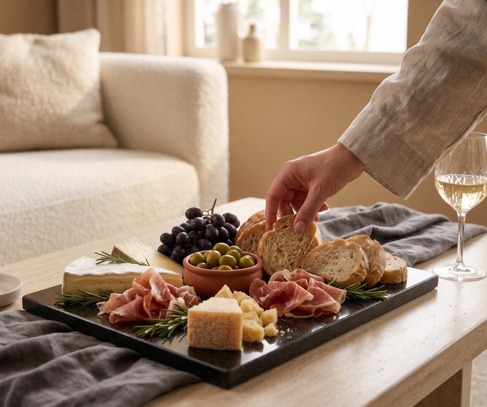Cookinglife Serveerplank / Borrelplank Graniet Zwart - 40 x 30 cm