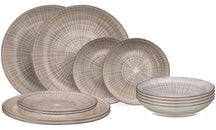Cookinglife Serviesset Baia Bruin 12-delig / 4 personen - 4 dinerborden, 4 ontbijtborden en 4 diepe borden