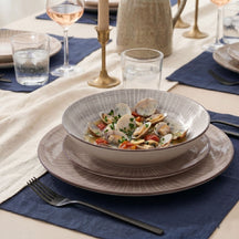 Cookinglife Serviesset Baia Bruin 12-delig / 4 personen - 4 dinerborden, 4 ontbijtborden en 4 diepe borden