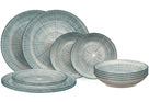 Cookinglife Serviesset Cala Blauw 12-delig / 4 personen - 4 dinerborden, 4 ontbijtborden en 4 diepe borden