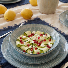 Cookinglife Serviesset Cala Blauw 12-delig / 4 personen - 4 dinerborden, 4 ontbijtborden en 4 diepe borden