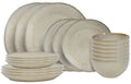 Cookinglife Serviesset Linen Beige 18-delig / 6 personen - 6 dinerborden, 6 ontbijtborden en 6 kommen