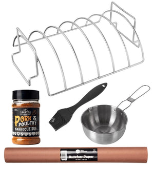 Cookinglife Spareribs Complete BBQ Set - Met Rub, Rek, Sauspan & Slagerspapier