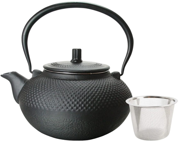 Cookinglife Theepot Arare met RVS Filter - Gietijzer Zwart - 1.5 liter