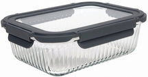Cookinglife Glazen Vershoudbakjes Lines 1.5 Liter - 2 Stuks