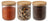 Cookinglife Voorraadpotten set Lines - Glas met Bamboe Deksel - ø 11 cm - 980 ml - 3 stuks