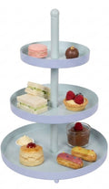 Cookinglife Etagere Metaal - Blauw / Mint - ø 15, 20 & 25 cm - 3-laags - 35 cm hoog