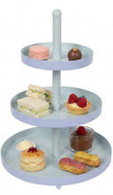 Cookinglife Etagere Metaal - Blauw / Mint - ø 15, 20 & 25 cm - 3-laags - 35 cm hoog