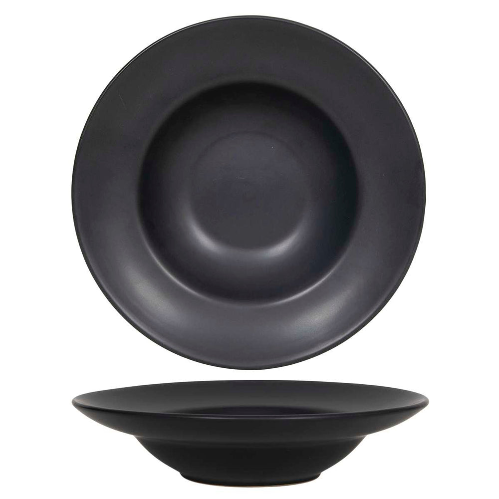 Cookinglife Diepe Borden / Pastaborden Zwart ø 24 cm - 6 Stuks