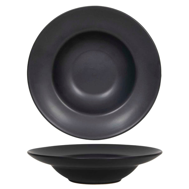 Cookinglife Diepe Borden / Pastaborden Zwart ø 24 cm - 6 Stuks