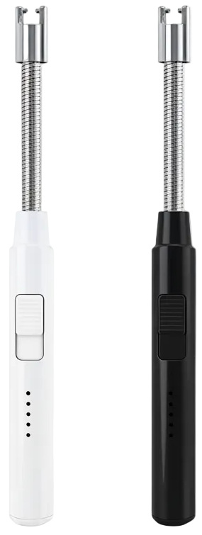 Cookinglife Elektrische Aansteker - Buigbare Aansteker - USB oplaadbaar - Zwart/Wit