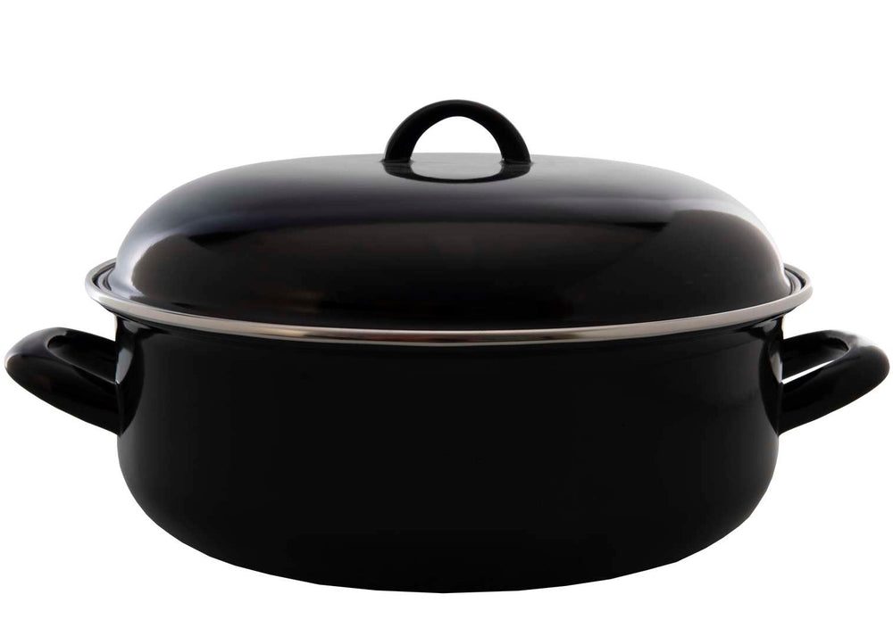 Cookinglife Braadpan met deksel - Emaille - Cooking - ø 28 cm / 6 Liter - geëmailleerde anti-aanbaklaag
