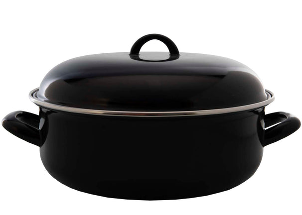 Cookinglife Braadpan met deksel - Emaille - Cooking - ø 28 cm / 6 Liter - geëmailleerde anti-aanbaklaag