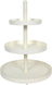 Cookinglife Etagère metaal creme ø 15, 20 & 25 cm - 3-laags - 35 cm hoog
