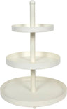 Cookinglife Etagère metaal creme ø 15, 20 & 25 cm - 3-laags - 35 cm hoog