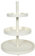 Cookinglife Etagère metaal creme ø 20, 25 & 30 cm - 3-laags - 55 cm hoog