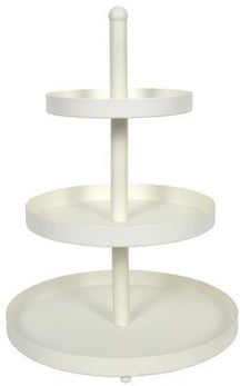 Cookinglife Etagère metaal creme ø 20, 25 & 30 cm - 3-laags - 55 cm hoog