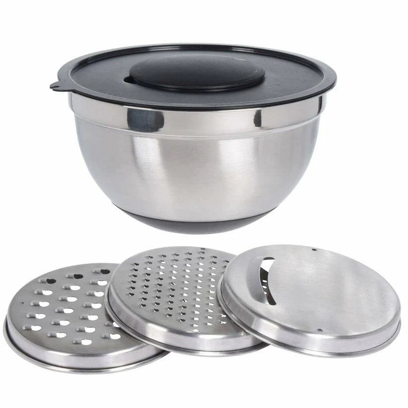 Cookinglife Mengkom RVS + 3 Raspen - 25.5 x 14 cm