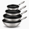 Cookinglife Pannenset HexaCook Hybride Pan 4-delig - Wok ø 28 cm + Koekenpan ø 20, 24 & 28 cm - NON STICK - geschikt voor alle warmtebronnen - keramische anti-aanbaklaag