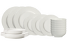 Cookinglife Serviesset Siaki New Bone - Porselein 18-delig / 6 personen - 6 dinerborden, 6 ontbijtborden en 6 kommen