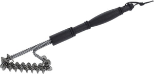 Cookinglife BBQ Reinigingsborstel Fire & Flavour RVS 40 cm - Schoonmaakborstel met Zwart Handvat