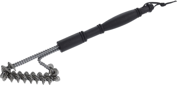 Cookinglife BBQ Reinigingsborstel Fire & Flavour RVS 40 cm - Schoonmaakborstel met Zwart Handvat