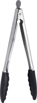 Cookinglife BBQ Tang Fire & Flavour RVS 32 cm - BBQ Tool met Zwarte Handgreep
