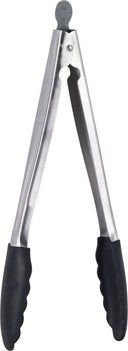 Cookinglife BBQ Tang Fire & Flavour RVS 32 cm - BBQ Tool met Zwarte Handgreep