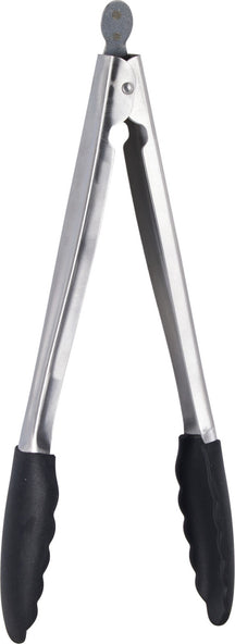 Cookinglife BBQ Tang Fire & Flavour RVS 32 cm - BBQ Tool met Zwarte Handgreep