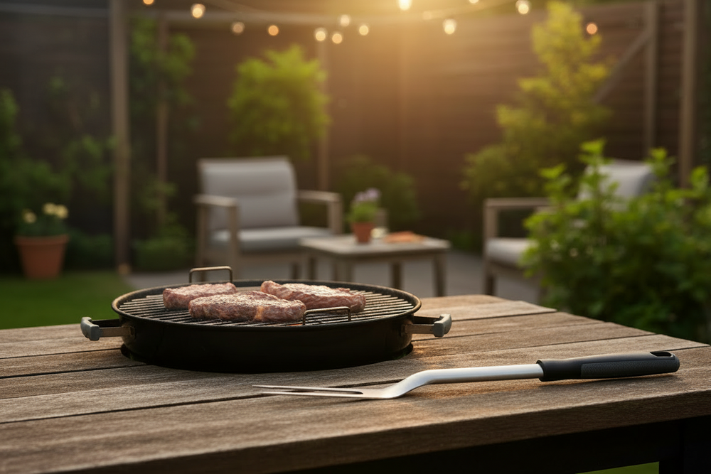 Cookinglife BBQ Vork Fire & Flavour RVS 42 cm - Grillvork voor Vlees en Groenten