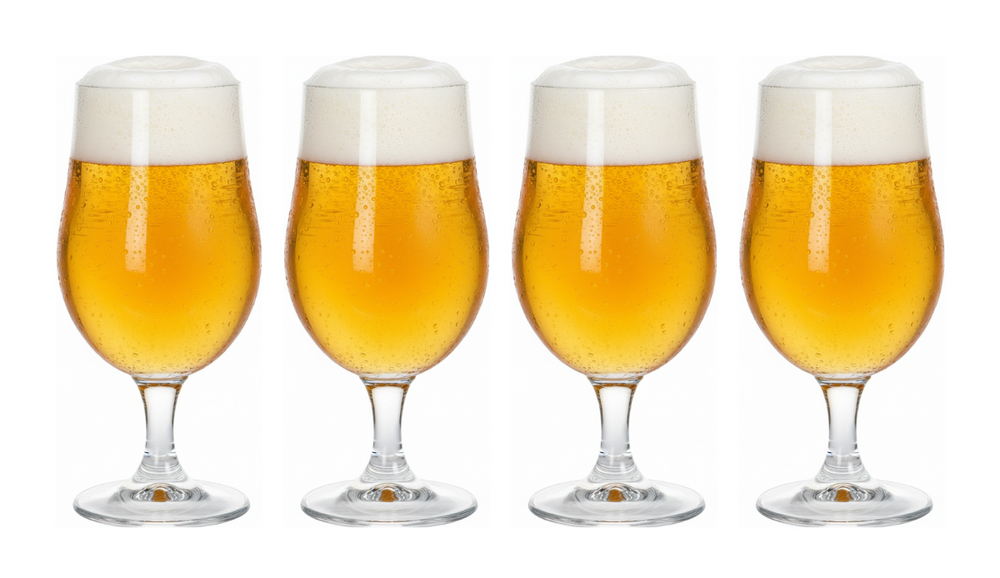 Cookinglife Bierglazen Op Voet 370 ml -4 Stuks