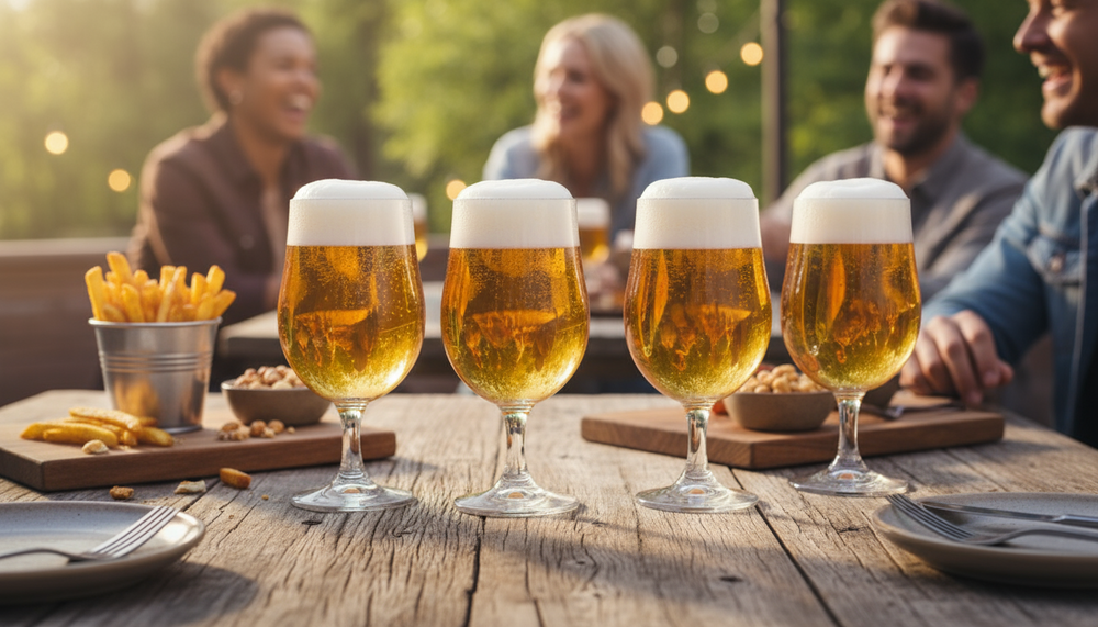 Cookinglife Bierglazen Op Voet 370 ml -4 Stuks