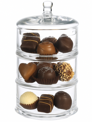 Cookinglife Bonbonnière / Voorraadpot Glas Ø 12.5 cm - Bewaren en Presenteren van Bonbons