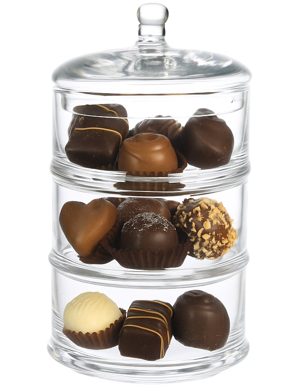 Cookinglife Bonbonnière / Voorraadpot Glas Ø 12.5 cm - Bewaren en Presenteren van Bonbons