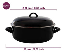 Cookinglife Braadpan met deksel - Emaille - Cooking - ø 22 cm / 2 Liter - geëmailleerde anti-aanbaklaag